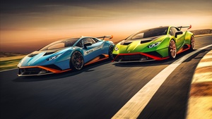 Lamborghini Huracán STO, Race track, 2021, 4K wallpaper