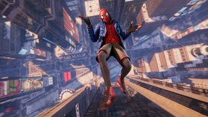 Marvels Spider-Man: Miles Morales, Gameplay, PlayStation 5, Falling, 2020 Games, Spiderman, 4K wallpaper