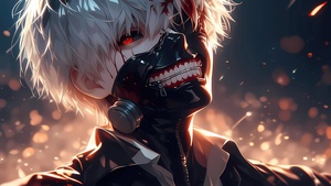 Ken Kaneki, Dope, Tokyo Ghoul, AI art, 4K wallpaper
