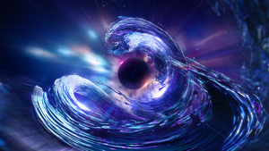 Sun, 3D, CGI, Nebula, Blue, Psychedelic, 4K wallpaper