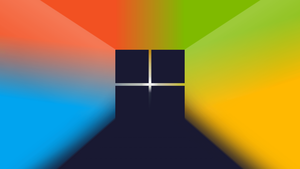 Windows Logo, Gradient background, Colorful background, 4K wallpaper