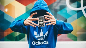 Hoodie, Person, Casino, Man, Hands, Colorful background, 4K wallpaper
