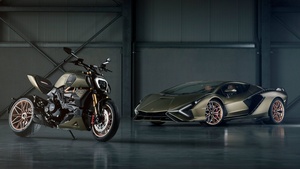 Ducati Diavel 1260 Lamborghini, Lamborghini Sián FKP 37, 2021, 4K wallpaper