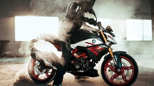 BMW G310R, Drift, Biker, 2021, 4K wallpaper