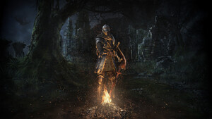 Dark Souls, Bonfire, Game poster, Knight, 4K wallpaper
