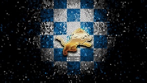 Detroit Lions, Mosaic, Emblem, American football team, NFL team, 4K wallpaper