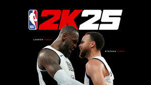 LeBron James, Stephen Curry, NBA 2K25, 2024 Games, Black background, 4K wallpaper