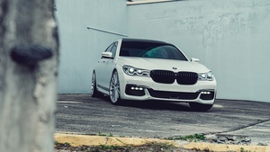 BMW 7 Series, White cars, 4K wallpaper