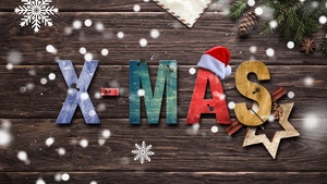 Christmas, Wood, Snowflakes, Star, Xmas, Xmas background, Christmas decoration, Santa Claus Hat, December, 4K wallpaper