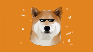 Dogecoin, Meme, Yellow background, Cryptocurrency, 4K wallpaper