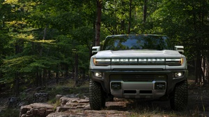 GMC Hummer EV, Electric SUV, Electric trucks, Luxury SUV, Forest, 2022, 4K wallpaper