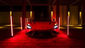 McLaren 765LT, Red cars, Supercars, 2021, Dark red, 4K wallpaper