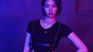 Seowoo, Blastar, K-Pop singer, Korean singer, Asian, South Korean, Neon, 4K wallpaper