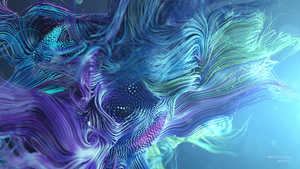 Pattern, CGI, 3D background, Blue, Cyan background, Trails, 4K wallpaper