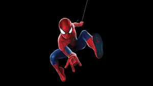 Spider-Man, Marvel Superheroes, Black background, Spiderman, 4K wallpaper