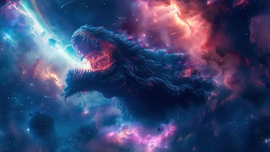Kaiju, Monster, AI art, Godzilla, 4K wallpaper
