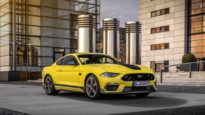 Ford Mustang Mach 1, Yellow cars, 2021, 4K wallpaper