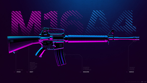 M16A4, Assault rifle, PUBG MOBILE, PlayerUnknowns Battlegrounds, 4K wallpaper
