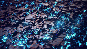 Render, CGI, 3D background, Cyan background, Glowing, 4K wallpaper