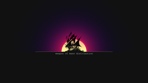 Pirate ship, Purple aesthetic, Dark background, Silhouette, Sunset, 4K wallpaper