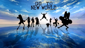 One Piece, Poster, Character art, Silhouette, Reflection, 4K wallpaper