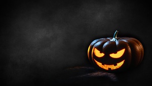 Halloween Pumpkin, Scary, Dark, Glowing, Jack-o-lantern, 4K wallpaper
