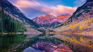 Maroon Bells, Colorado, Elk Mountains, Maroon Lake, USA, Aesthetic, 4K wallpaper