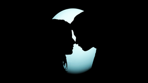 Couple, Black background, Silhouette, Together, Romantic, Moon, 4K wallpaper