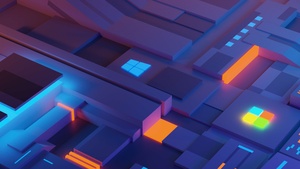 Windows logo, Glowing, Windows 10X, Illuminated, Microsoft, 4K wallpaper