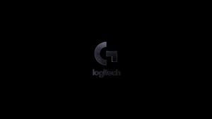 Logitech, Minimal logo, Black background, AMOLED, Monochrome, 4K wallpaper