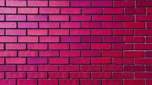 Brick wall, Magenta, Red, Bricks, Bright, 4K wallpaper