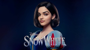 Snow White, Rachel Zegler, Disney Princess, AI art, Dark blue, 2025 Movies, 4K wallpaper