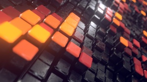 Squares, 3D background, Blocks, Macro, 4K wallpaper