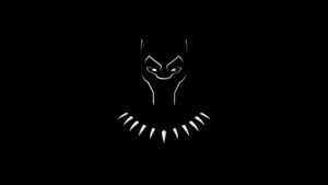 Black Panther, Minimalist, Black background, Simple, 4K wallpaper