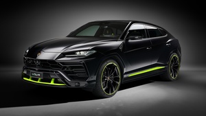 Lamborghini Urus Graphite Capsule, Black cars, 2021, Dark background, 4K wallpaper