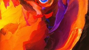 Fire, Lower Antelope Canyon, Paranoid Android, Stock, 4K wallpaper