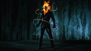 Ghost Rider, Superhero, Dark aesthetic, Skull, Fire, 4K wallpaper