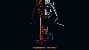 Kylo Ren, Darth Vader, Black background, Popular quotes, 4K wallpaper