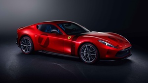 Ferrari Omologata, Supercars, Dark background, 2020, 4K wallpaper