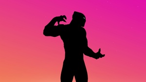 Black Panther, Silhouette, Marvel Superheroes, Gradient background, Aesthetic, 4K wallpaper