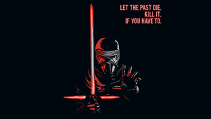 Kylo Ren, Black background, Popular quotes, 4K wallpaper
