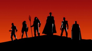 Justice League, Silhouette, DC Superheroes, 4K wallpaper