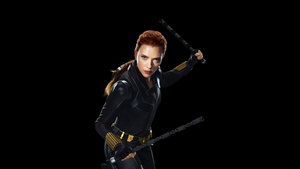 Black Widow, Scarlett Johansson, Black background, 2020 Movies, 4K wallpaper