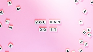 You Can Do It, Pink background, Girly backgrounds, Motivational, Popular quotes, Letters, Aesthetic, Pastel pink, Pastel background, 4K wallpaper