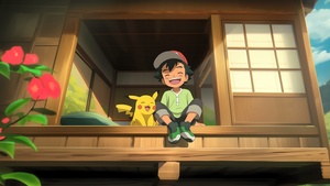 Ash Ketchum, Pikachu, Adorable, Scenic, Laughing, Pokemon, 4K wallpaper