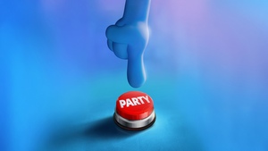 Smurfs, 2025 Movies, Blue aesthetic, Party, Blue background, Animation movies, 4K wallpaper