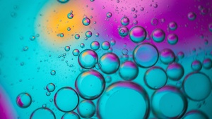 Bubbles, Spectrum, Colorful, Teal, Turquoise, Pink, 4K wallpaper