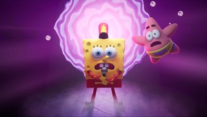 Video Game, Pink background, Patrick Star, 4K wallpaper