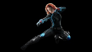 Black Widow, Avengers, Scarlett Johansson, Black background, Marvel Superheroes, 4K wallpaper