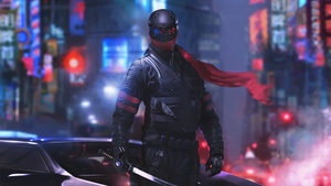 Ninja Warrior, Cyberpunk, Katana, Futuristic, 4K wallpaper
